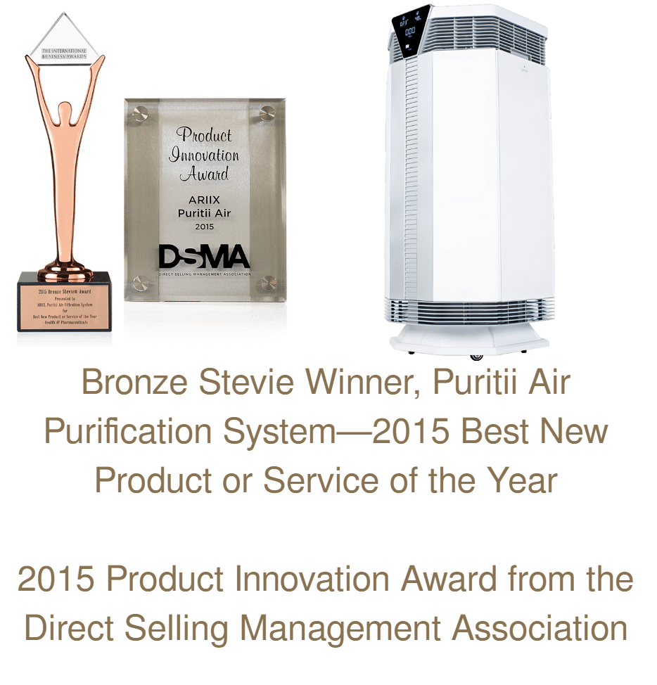 Puritii Air Filtration System Award 2015 Stevie Award