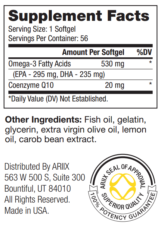 ARIIX Nutrifii Omega Q: Unique Dietary Supplement